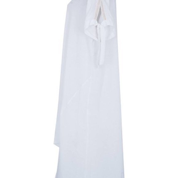 Fashion New Designer White 100% Linen SummerMaxi  Dress Beach XL XXL SALE - Picture 3 of 10